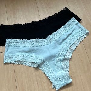 Victoria’s Secret and PINK lace trim cheeky bundle